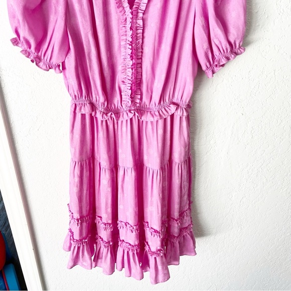 Anthropologie Dress Women's Small Current Air Pink Ruffle Dopamine Aesthetic - Picture 3 of 10